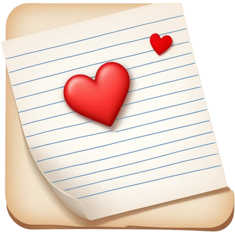 “I love you” note emoji