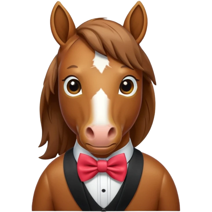horse with bow ties emoji