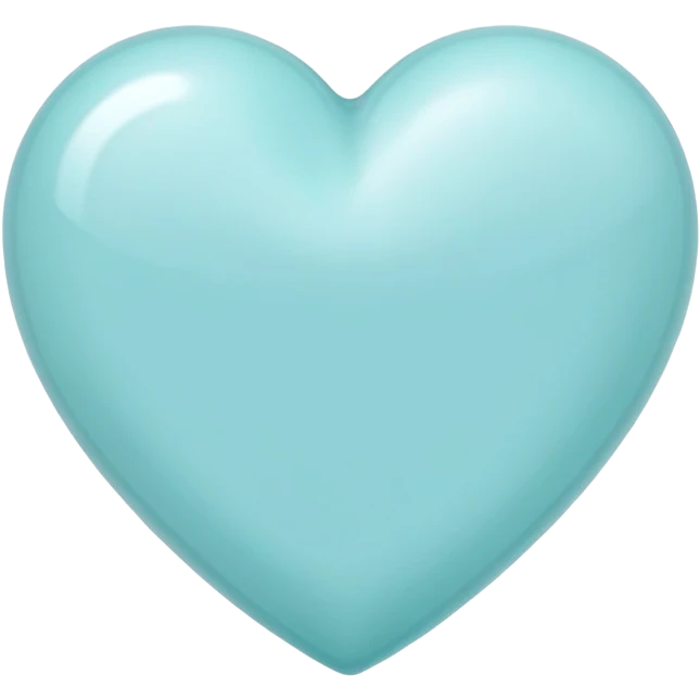 Pastel cyan heart emoji