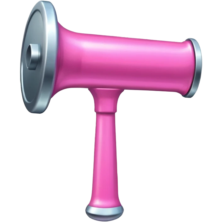 Pink big party hammer emoji