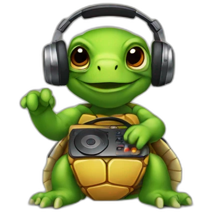 dj turtle emoji