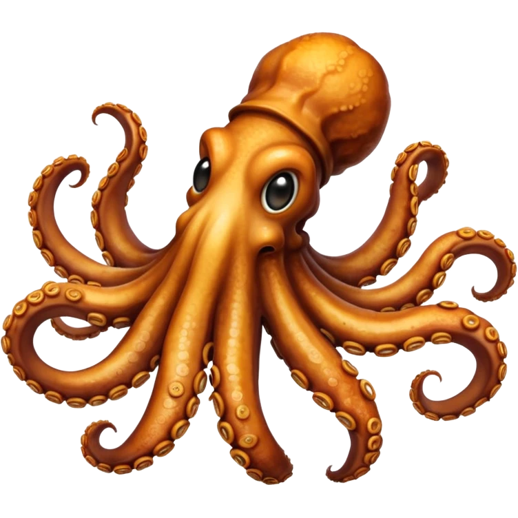 fried cooked octopus tentacles without head emoji