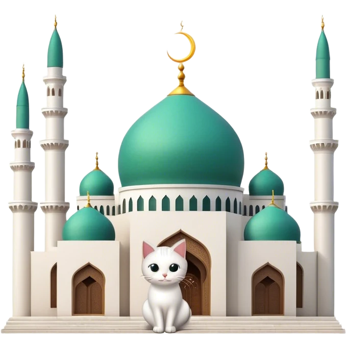 Cat with mosque emoji