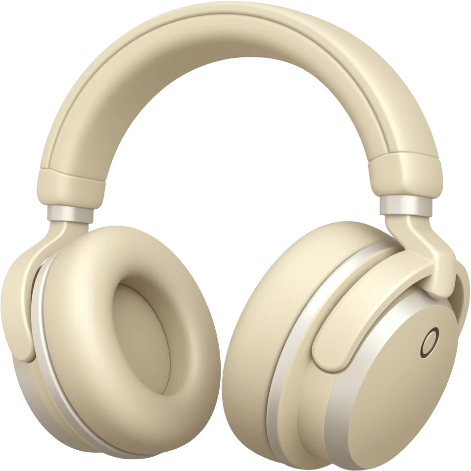 cream apple headphones emoji