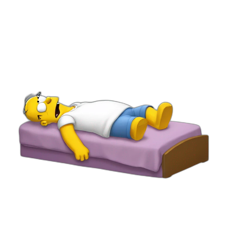 Homer simpson qui dort emoji