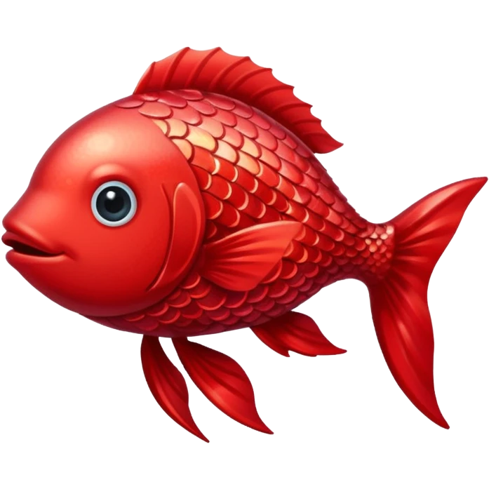 red glitter cute fish emoji