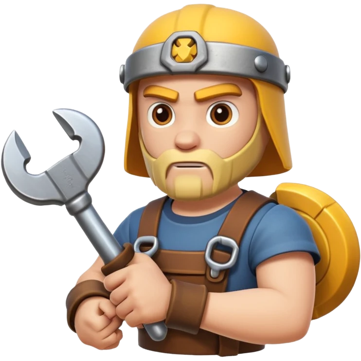A Mechanic Wrench In A Clash Of Clans and medival Aesthetic emoji