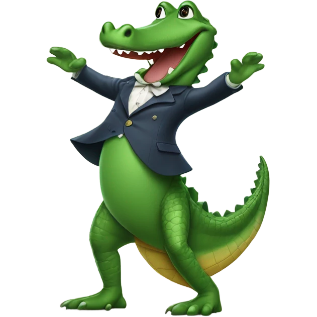 Alligator tap dancing  emoji