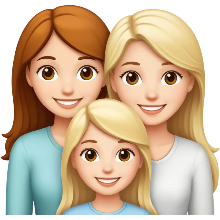 3 white girls  emoji