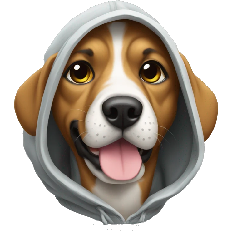 Dog with a hoodie  emoji