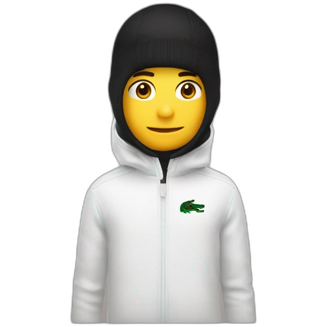 Lacoste black balaclava boy emoji