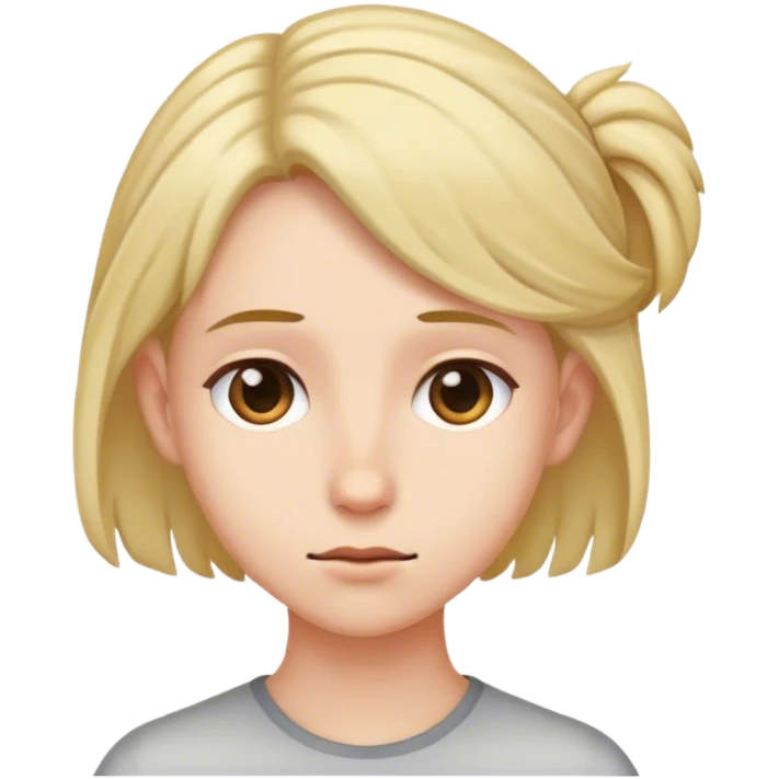 hair tucked behind ear emoji