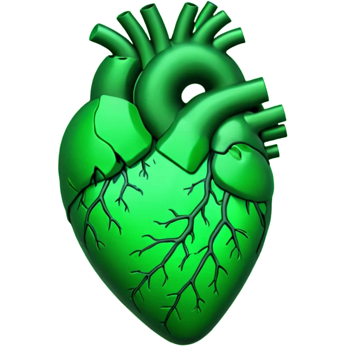 Money anatomical heart green emoji