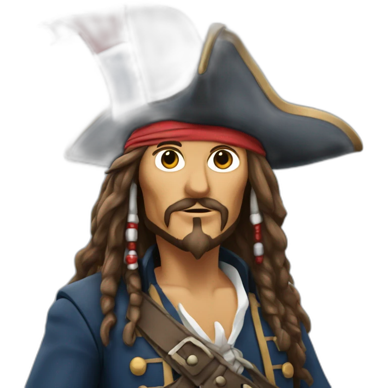 Jack Sparrow Who carries the French flag emoji