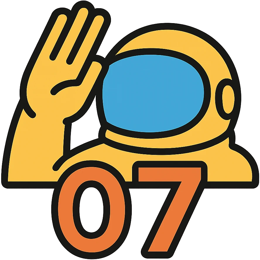 Make the 'o7' salute logo emoji extremely minimalistic by removing complex details, using only essential shapes and flat colors, with a transparent background. emoji