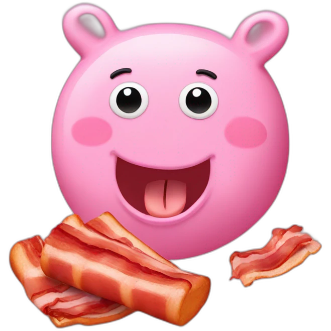 Peppapig and bacon emoji