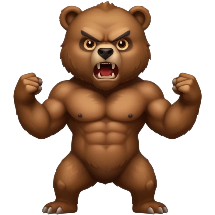 angry bear body emoji