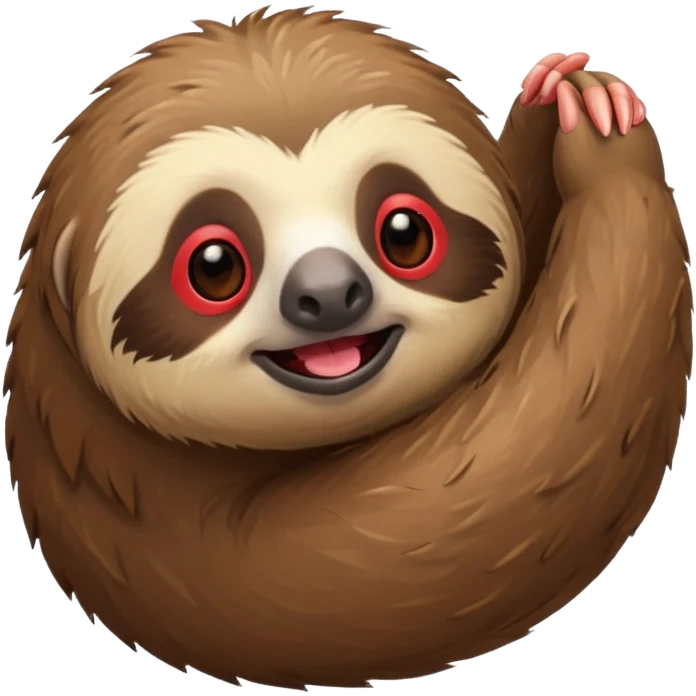 paresseux avec une crête rouge emoji