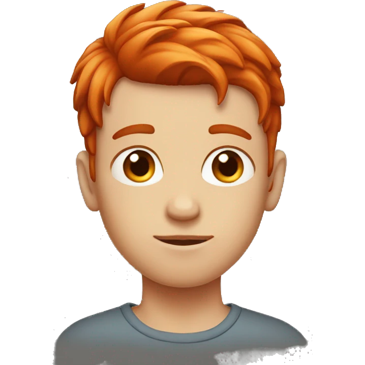 A red head boy with scar on his head emoji