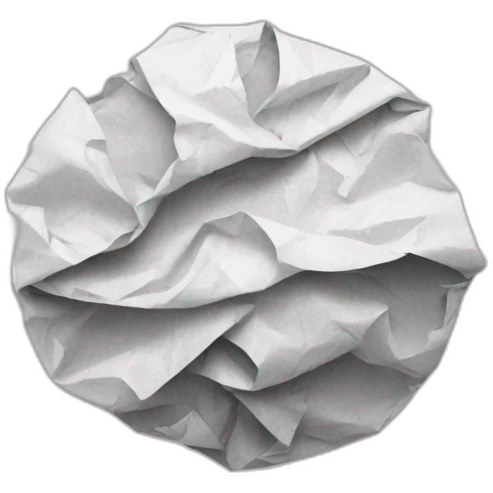 Crumpled paper ball. emoji