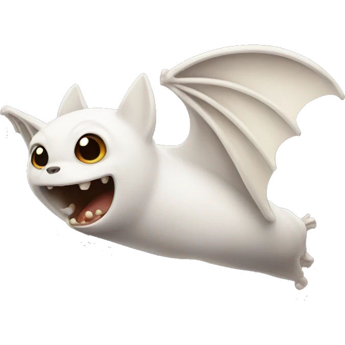 White flying bat emoji