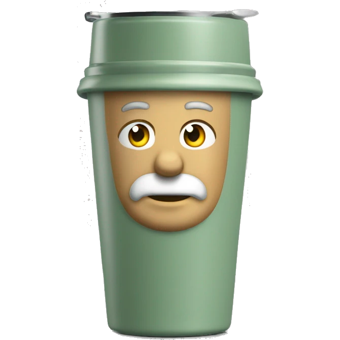 Sage green Stanley tumbler cup  emoji