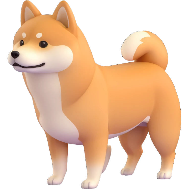 shiba inu standing, sick emoji