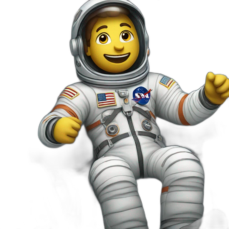 Astronaut on a roller coaster emoji