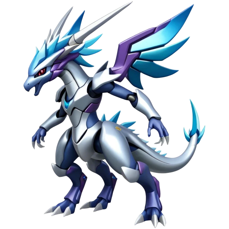 Cyborg-Kyurem-suicune-dialga-hybrid, full body emoji