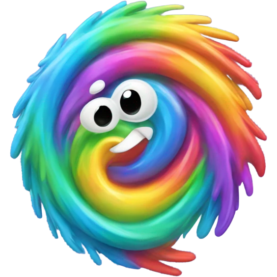 A rainbow yeti poop swirl emoji emoji