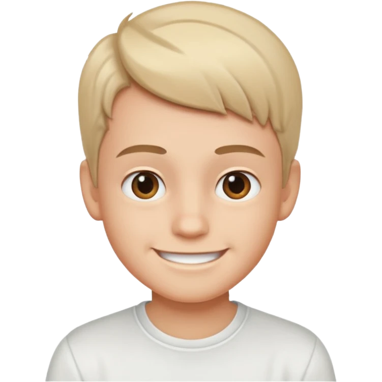 casual white shirt portrait boy smiling  emoji