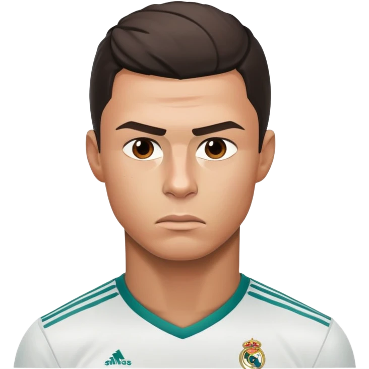 Cristiano Ronaldo with a sad expression emoji