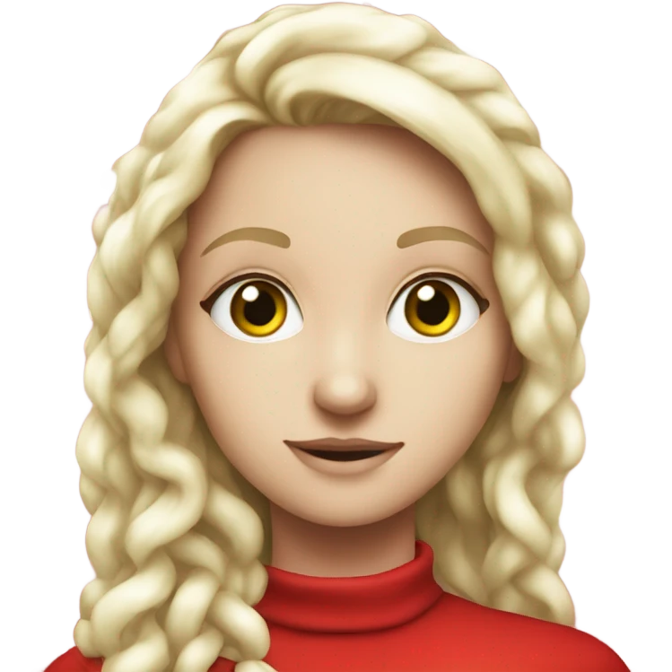 Pretty skinny white girl in red  Christmas emoji