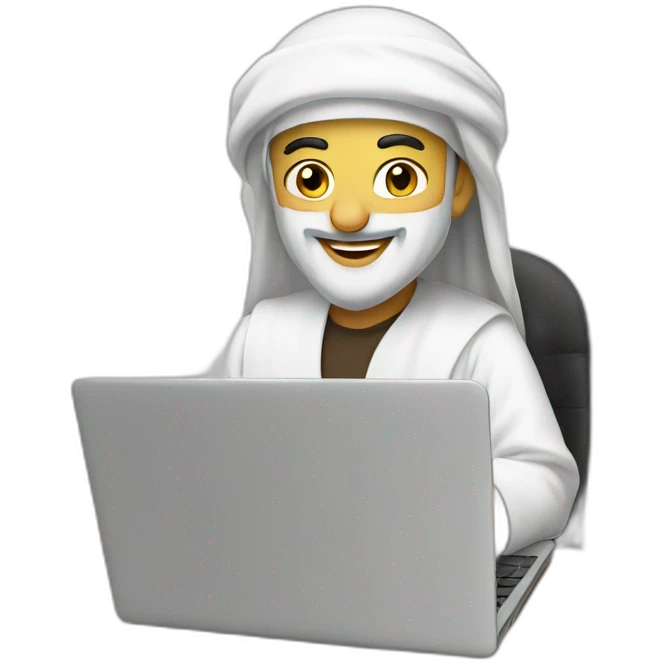 sheikh with laptop emoji