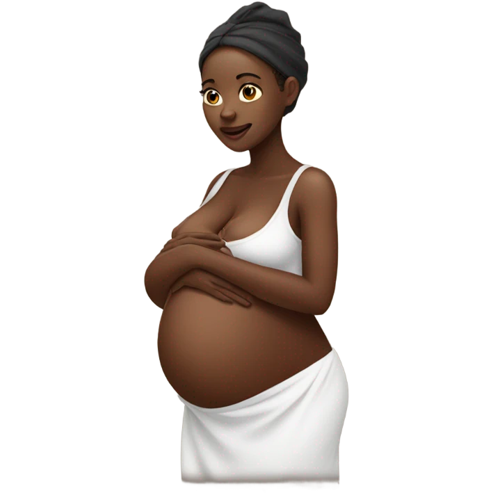 A pregnant African woman  emoji
