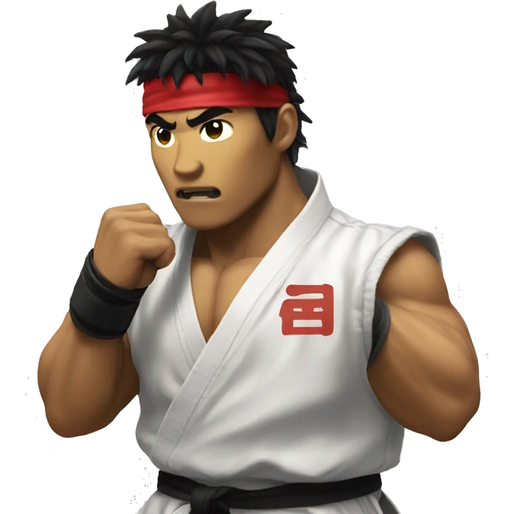 Street Fighter Ryu getting an interview emoji