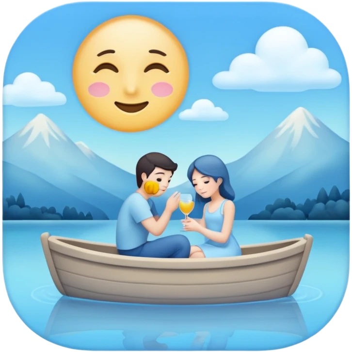 Romantic pastel blue aesthetic  emoji