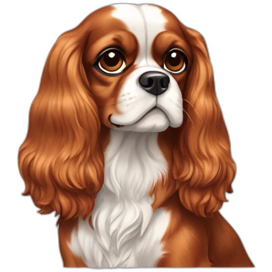 dog Cavalier King Charles Spaniel full height emoji