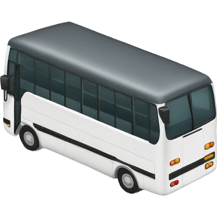 white bus top-down view emoji