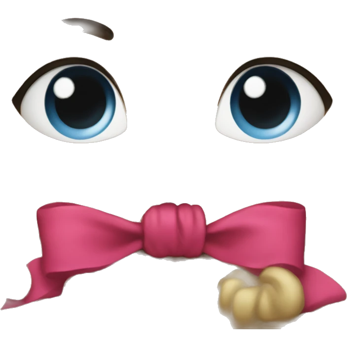 kissy face with bow emoji