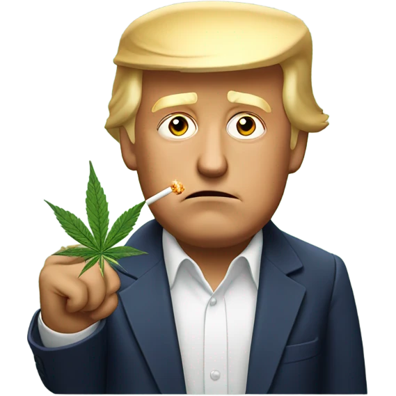 Donald trump smoking weed emoji