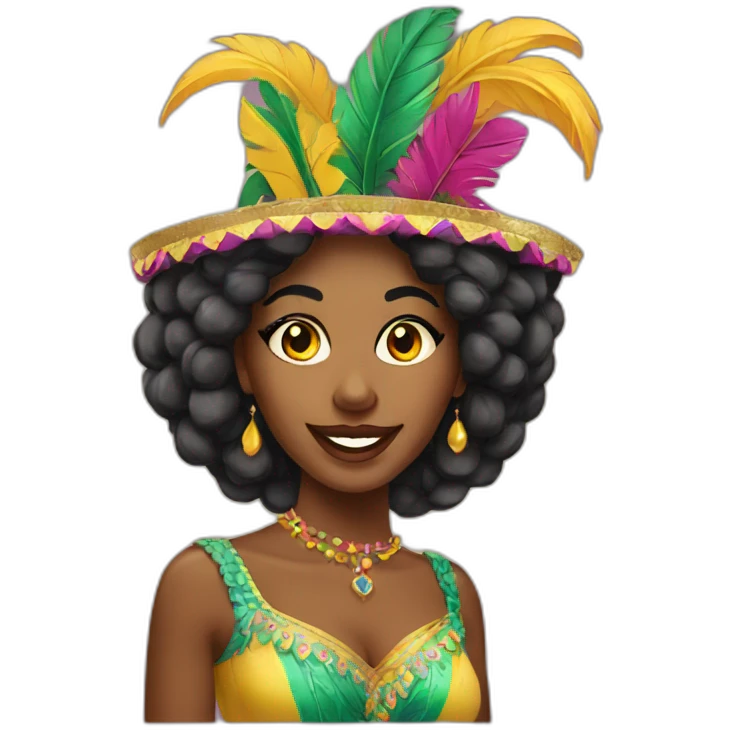 Brazilian woman carnival emoji
