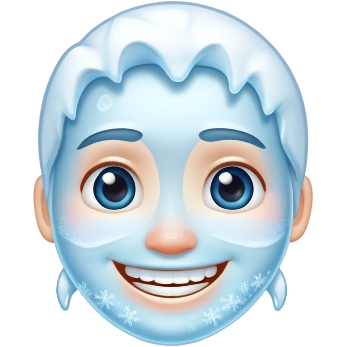 Frozen face with a smile emoji