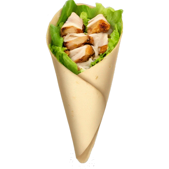 Chicken caesar wrap emoji