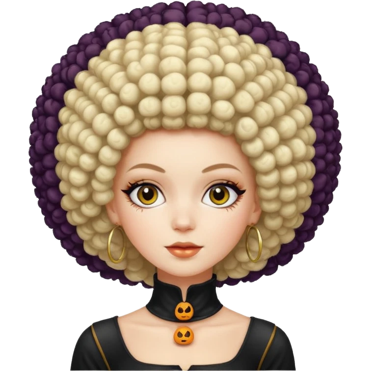 afro halloween white girl emoji