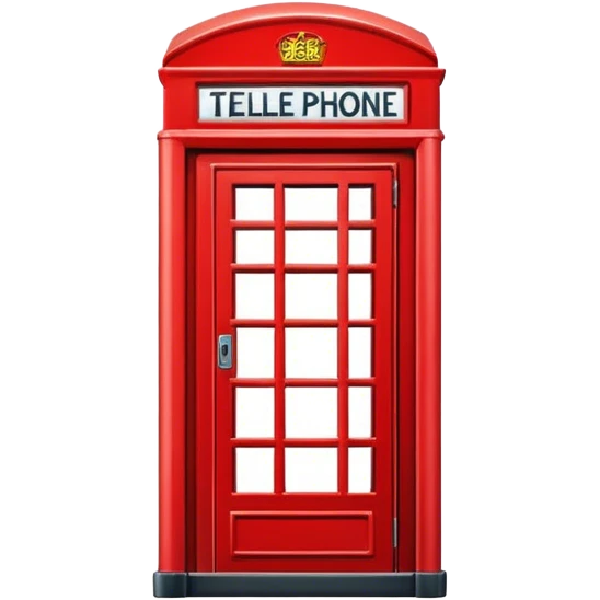 A red phone booth  emoji