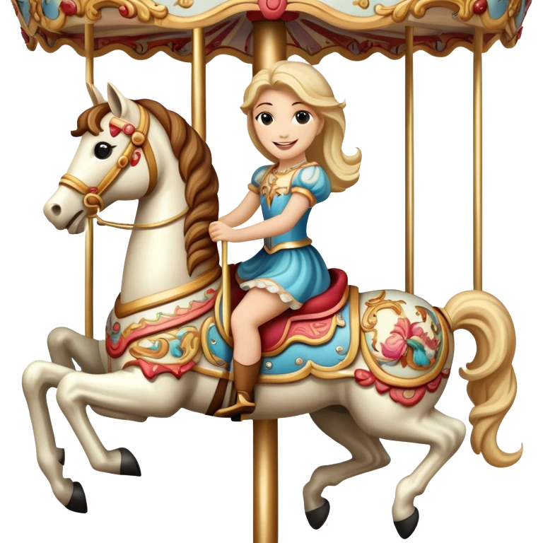 person riding a carousel horse emoji