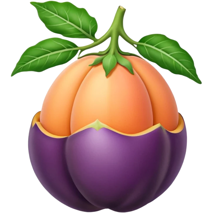 Egg plant inside peach emoji