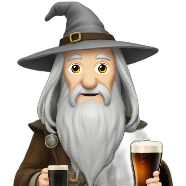 gandalf having a pint of guinness emoji