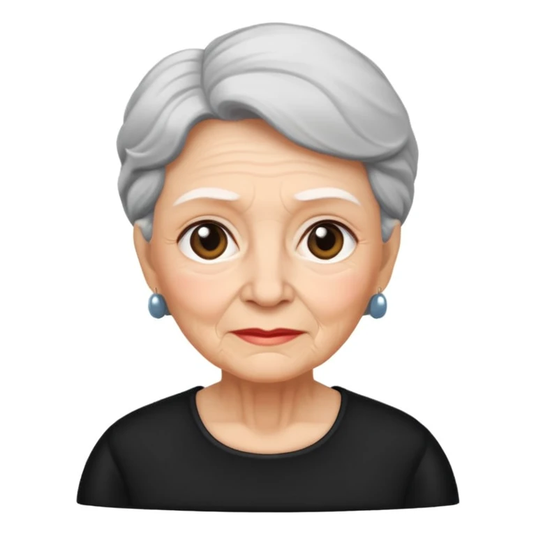 Siyah giymiş babaanne emoji